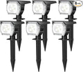 EIUIO Solar Outdoor Lights, 3 Lighting Modes Solar Spot Lights Outdoor with Auto On/Off, IP65 Waterproof Landscape Lighting for Garden Yard Pathway