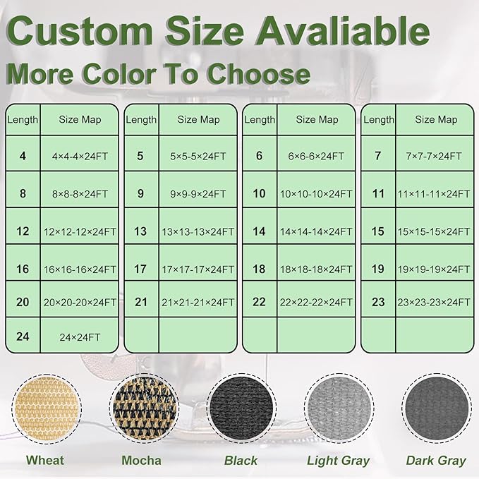 Artpuch Outdoor Pergola Shade Cover 8x24 FT Sun Shade Cloth with Grommets Mocha 90% UV Protection Canopy Patio Privacy Screen (Customized Available)