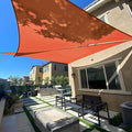 SUNLAX Sun Shade Sail 16' x 21' x 26.4' Terra Red Rectangle Canopy Sail Shade Cover UV Block Permeable Sunshade Outdoor for Patio Backyard Deck Pergola (We Make Custom Size)