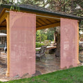 SpaceDresser Waterproof Outdoor Sheer Curtains for Patio - 2 Panels Rod Pocket Indoor Voile Sheer Curtain for Living Room,52W x 96L inch, Blush