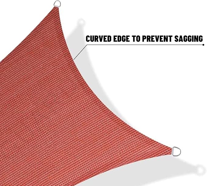 SUNNY GUARD Custom Size 4'x10' Terra Red Sun Shade Sail Rectangle UV Block Shade for Backyard Yard Patio Deck Garden(Customized)