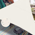 LOVE STORY Right Triangle 7'x7'x9.9' Waterproof Sun Shade Sail Canopy UV Block for Outdoor Patio Backyard Carport,Cream(We Make Custom Size)