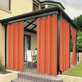 BONZER Outdoor Curtains for Patio Water Resistant Heavy Privacy Light Filtering Grommet Outside Curtains for Porch, Pergola, Gazebo, 1 Panel, 54W x 84L inch, Mecca Orange