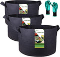 3-Pack 30 Gallon Thickened Plant Grow Bags Large (24x16 in) Heavy Duty Garden Bag Fabric Plant Pots for Tomato,Potato Planter,Flower Pots,Herbs Veggies Planting,Barrel Planter,Leaf Bag,Yard Waste Bags