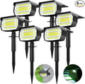 LOTMOS Solar Spot Lights Outdoor, 6 Pack/72 LED/3 Lighting Modes 2-in-1 Solar Landscape Lights, Auto On/Off IP67 Waterproof for Yard, Tree, Garden, House (Cool White)