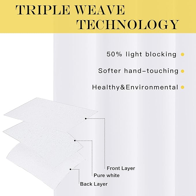NICETOWN Patio Blackout Curtain Panels - Extra Wide Sliding Door Thermal Insulated Drape, Privacy Room Divider Curtain for Bedroom Office (White, 66 x 118 Inch Long)