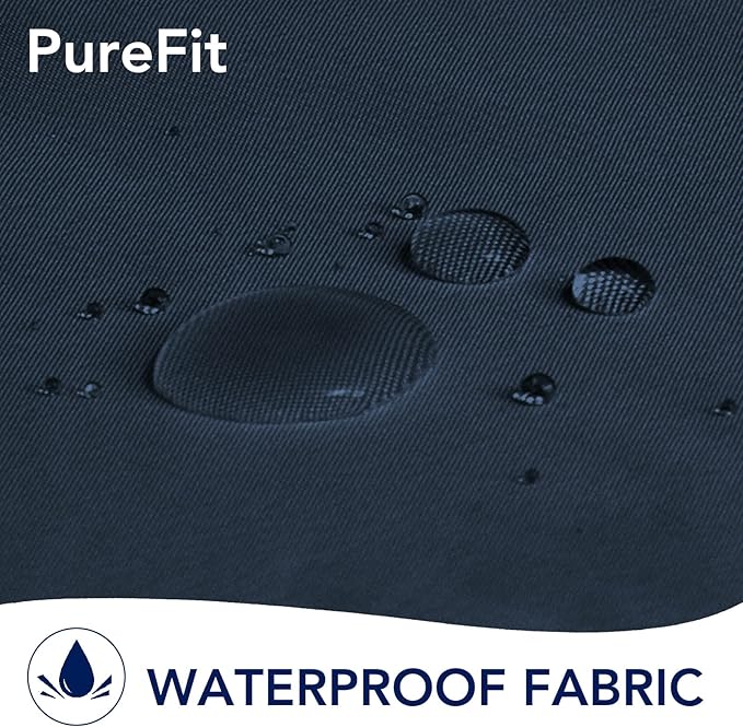 PureFit Outdoor Curtains for Patio Waterproof Weatherproof, UV Resistant Outside Curtains for Gazebo, Front Porch, Pergola, Sun Blocking Privacy Curtain, 52W x 120L inch, 1 Panel, Navy Blue