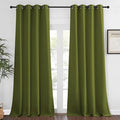 NICETOWN Bedroom Curtain Room Darkening Drapery 102 inches Length - Home Fashion Thermal Insulated Grommet Room Darkening Curtain for Living Room (Olive Green, 1 Panel, 52 x 102 inches)