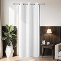 Joydeco Blackout Door Curtain for Doorway Privacy 96 Inches Long, Grommet Closet Curtain for Open Closet, Room Divider for Bedroom Living Room (Pure White 52Wx96L, 1 Panel)