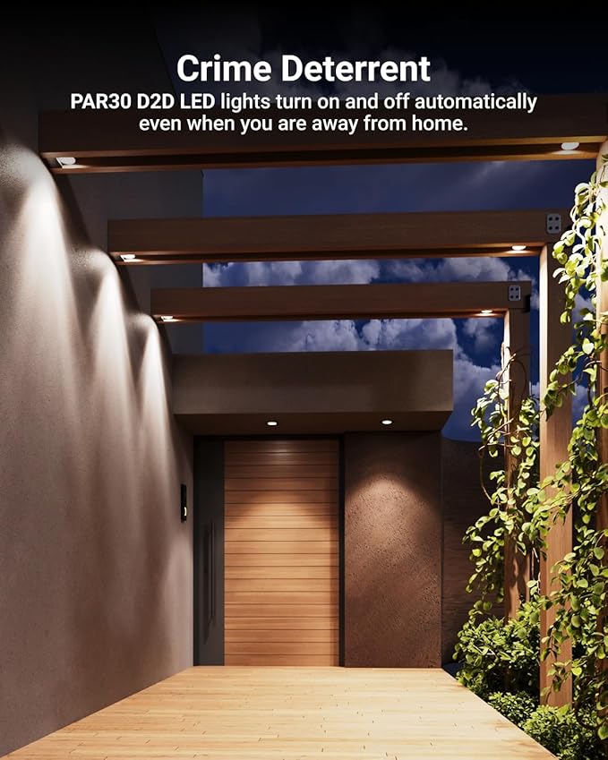 Sunco 2 Pack PAR30 LED Dusk to Dawn Light Bulbs, 850 Lumens, 11W, 2700K Soft White, Non-Dimmable, E26, Wet Rated Outdoor Flood Light Bulb with Photocell Sensor, for Porch, Patio, Backyard, UL