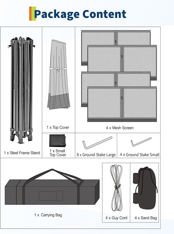 Canopy Tent 12x12 ft, Pop Up Gazebo One-Push Setup with 4 SandBags for Backyard Parties and BBQs, Mosquito Netting & Height Adjustable - Olive Green