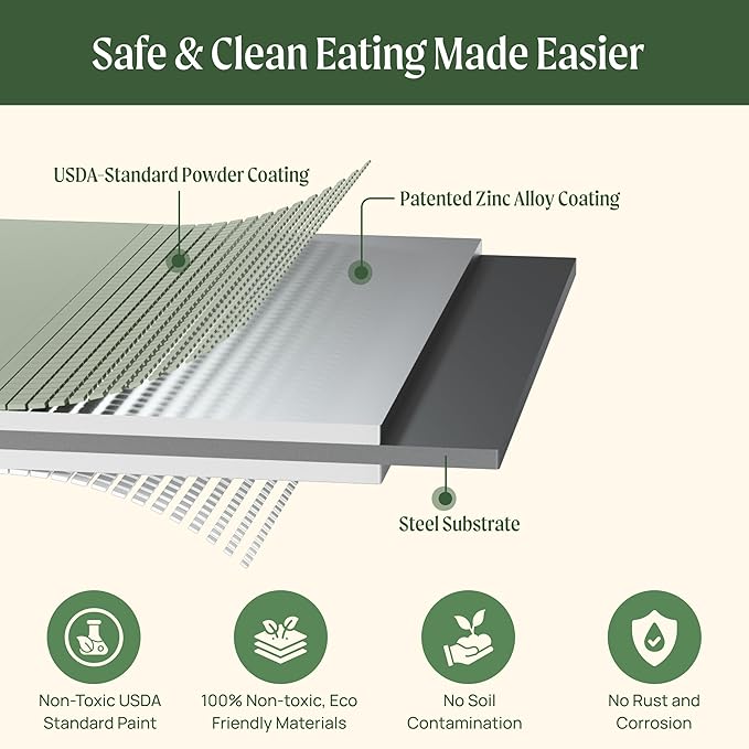 Vego garden 26" Extra Tall Raised Garden Bed Kits, 9 in 1 Modular Raised Planter Box for Vegetables Flowers Fruits Oval Metal Raised Garden Pearl White