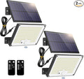 Solar Lights for Outside, 172LED 3Modes Split Motion Sensor Outdoor Lights with Remote Control, Solar Lights Outdoor Waterproof IP65, Outdoor Solar Lights for Yard,Patio,Garden,Garage, 2 Pack