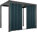 Easy-Going Linen Look Outdoor Curtains Waterproof Windproof Porch Curtains, Soft Thicken Outdoor Privacy Curtains for Patio, Gazebo, Grommet Top and Tab Bottom Drape, 1 Panel, 54x84 inch, Teal
