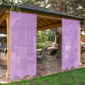 SpaceDresser Waterproof Outdoor Sheer Curtains for Patio - 2 Panels Rod Pocket Indoor Voile Sheer Curtain for Living Room,52W x 84L inch, Lavender
