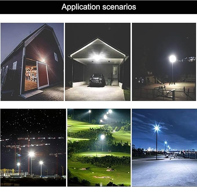 4Pack LED Flood Light Outdoor,50W LED Work Light 5500lm with 6FT US Plug,IP66 Waterproof Exterior Security Lights,6000K Daylight White Outside Floodlights Slim Design for Playground Yard