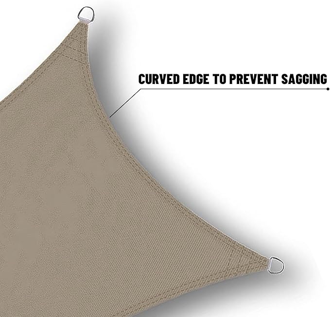 SUNNY GUARD Waterproof Sun Shade Sail 7' x 16' Taupe Rectangle UV Block Sunshade for Backyard Yard Deck Patio Garden Outdoor Activities and Facility(Customized)