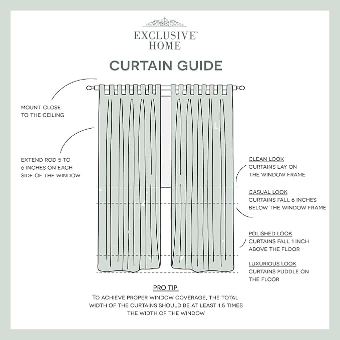 EXCLUSIVE HOME Cabana Solid Indoor/Outdoor Light Filtering Hook-and-Loop Tab Top Curtain Panel Pair, 54"x120", Taupe