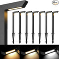 Gardencoin 3CCT LED Low Voltage Landscape Pathway Light, 12V Premium 3000K/4000K/5000K Selectable Path Lights Wired, Modern Walkway Lights Outdoor, Higher Housing with Larger Stake (19.7IN, 8 Pack)