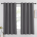 NICETOWN Blackout Window Curtain for Bedroom - (Grey Color) Home Decoration Thermal Insulated Room Darkening Drape/Drapery, W52 x L63 Inch, 8 Grommets/Rings Top, 1 Panel