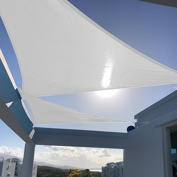 SUNNY GUARD Custom Size 8'x8'x11.3' Silver Grey Sun Shade Sail Right Triangle UV Block Shade for Backyard Yard Patio Deck Garden(Customized)