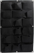 Ogrmar 18 Pockets Vertical Wall Garden Planter Plant Grow Bag for Flower Vegetable for Indoor/Outdoor (18 Pockets, Black)