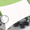LOVE STORY Rectangle 7'x8' Waterproof Sun Shade Sail Canopy UV Block for Outdoor Patio Backyard Carport,White(We Make Custom Size)