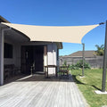 SUNNY GUARD Custom Size 10'x28' Rectangle Butter Cream UV Block Sunshade for Backyard Yard Deck Patio Garden Outdoor Activities and Facility(Customized)