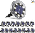Solar Ground Lights 16 Packs, Garden Solar Outdoor Waterproof Pathway Bright In-Ground Landscape Lights for Patio, Lawn, Yard, Driveway, Step and Walkway White Light