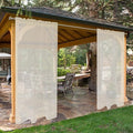 SpaceDresser Waterproof Outdoor Sheer Curtains for Patio - 2 Panels Rod Pocket Indoor Voile Sheer Curtain for Living Room,52W x 108L inch, Ivory