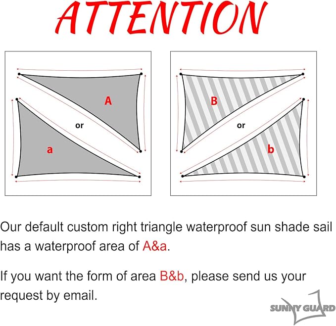 SUNNY GUARD Waterproof Sun Shade Sail 13'x13'x18.4' Cream Right Triangle UV Block Sunshade for Backyard Yard Deck Patio Garden Outdoor Activities and Facility(Customized)