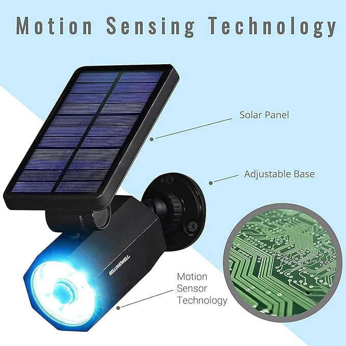 Bell+Howell Bionic Spotlight Motion Solar Spot Lights Outdoor Waterproof, Landscape Light, Outdoor Solar Yard Lighting Weather Resistant, Super Bright LED Lights, for Garden, Lawn As Seen On TV
