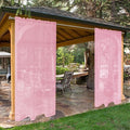 SpaceDresser Waterproof Outdoor Sheer Curtains for Patio - 2 Panels Rod Pocket Indoor Voile Sheer Curtain for Living Room,52W x 108L inch, Light Pink