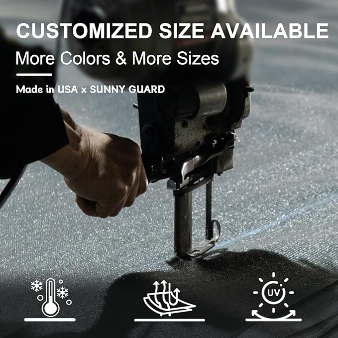 SUNNY GUARD Custom Size 7'x8'x10.6' Butter Cream Sun Shade Sail Triangle UV Block Shade for Backyard Yard Patio Deck Garden(Customized)