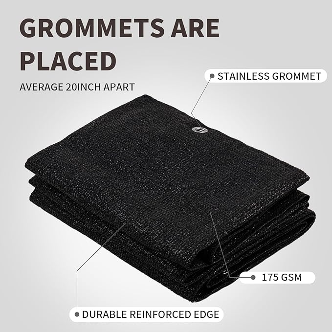 LOVE STORY Custom Size 2'6''x23' Black Balcony Privacy Screen,UV Block Privacy Fence Screen,90% Shield for Outdoor Pool Garden Apartment Railing