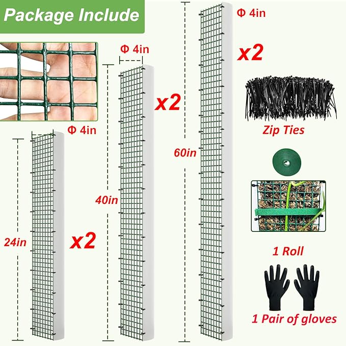 60"/40"/24" Metal Moss Pole, D Shape Sphagnum Moss Pole, Moss Poles for Climbing Plants, Monstera, Indoor Climbing Plants (2 Each of 60" 40" 24")