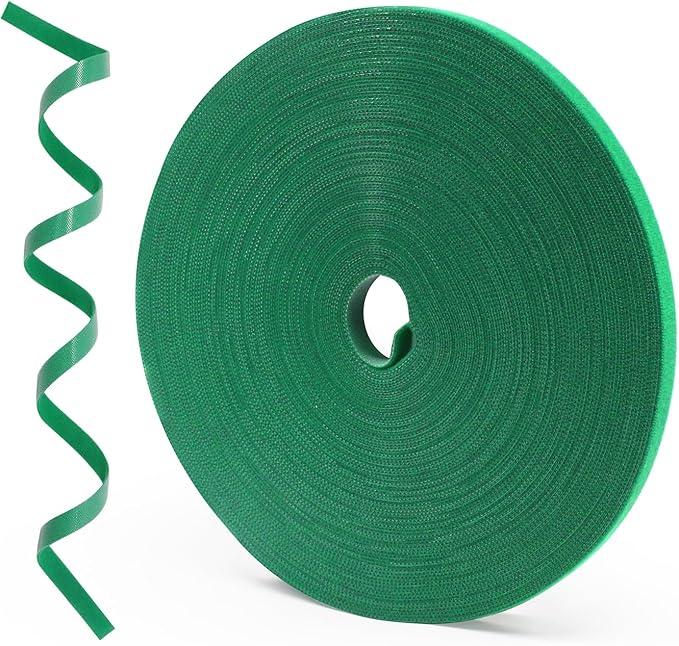 SumDirect Plant Tape 100 ft Plant Ties for Climbing Plants Garden Twist Ties Plants Adjustable Green Garden Tape for Plants, Flowers, Vines and Tree (100 ft x 1/2 in)
