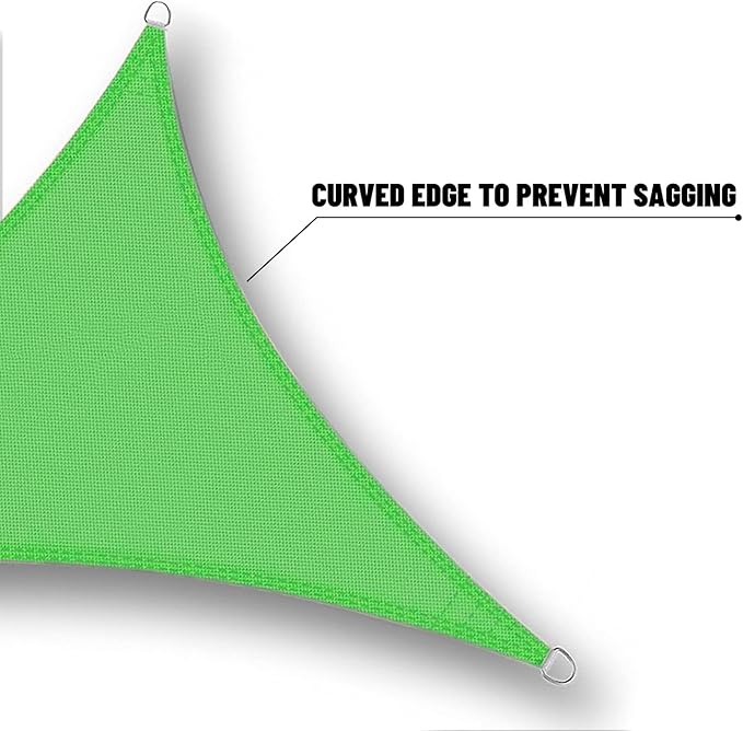 SUNNY GUARD Waterproof Sun Shade Sail 8'x8'x11.3' Lemon Green Right Triangle UV Block Sunshade for Backyard Yard Deck Patio Garden Outdoor Activities and Facility(Customized)