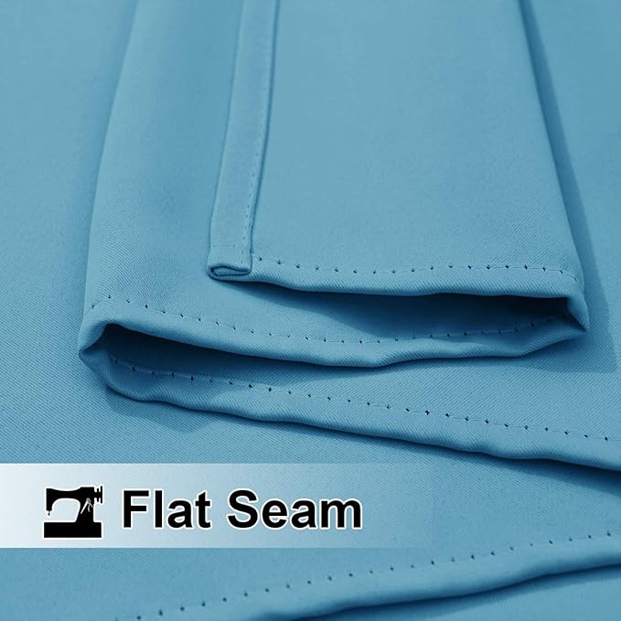 NICETOWN Outdoor Curtain for Patio/Balcony, Thermal Insulated Weight Heavy Windproof Top and Bottom Stainless Steel Grommets Sun/Rain Protect Drape for Porch/Pergola, 1 Piece, W52 by L84, Teal Blue