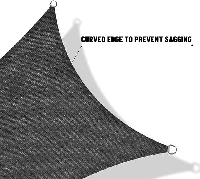 SUNNY GUARD Custom Size 4'x8' Dark Grey Sun Shade Sail Rectangle UV Block Shade for Backyard Yard Patio Deck Garden(Customized)