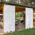 SpaceDresser Waterproof Outdoor Sheer Curtains for Patio - 4 Panels Rod Pocket Indoor Voile Sheer Curtain for Living Room,52W x 84L inch, White