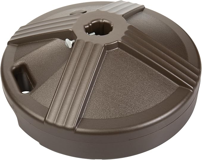 US Weight Durable Fillable Umbrella Base for Patio Table - 50 Pound Capacity Heavy Duty Adjustable Stand for Outdoor Umbrellas - Made in The USA