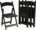 500 Black Resin Stackable Folding Chair - Comfortable Black Foldable Chair - Folding Chairs with Padded Seats - Indoor/Outdoor Folding Chairs for Events - Lightweight Foldable Chairs (500 Pack)