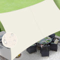 LOVE STORY Rectangle 10'x10' Waterproof Sun Shade Sail Canopy UV Block for Outdoor Patio Backyard Carport, Cream(We Make Custom Size)