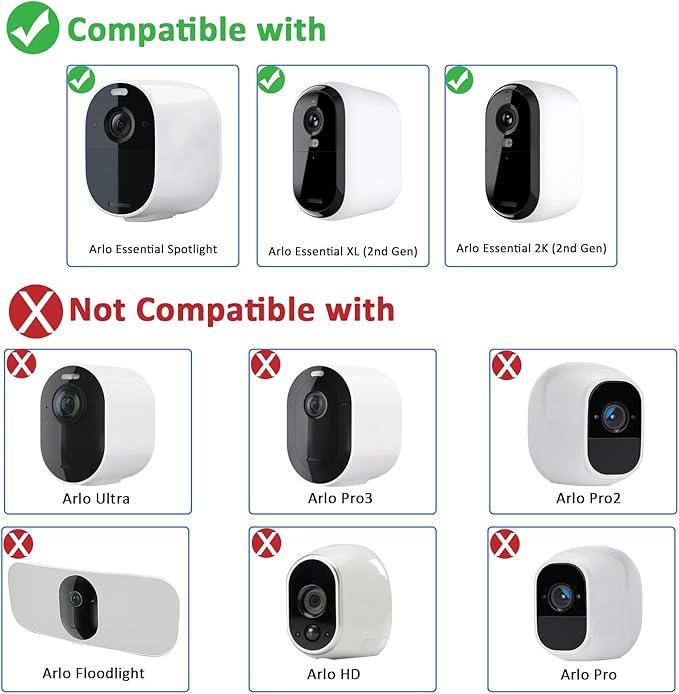 Zivif Solar Panel Charger for Arlo Essential 2K (2nd Gen), Essential XL & Spotlight Cameras – USB-C & Micro USB, IP66 Waterproof, 360° Adjustable Mount, 7.2ft Cable