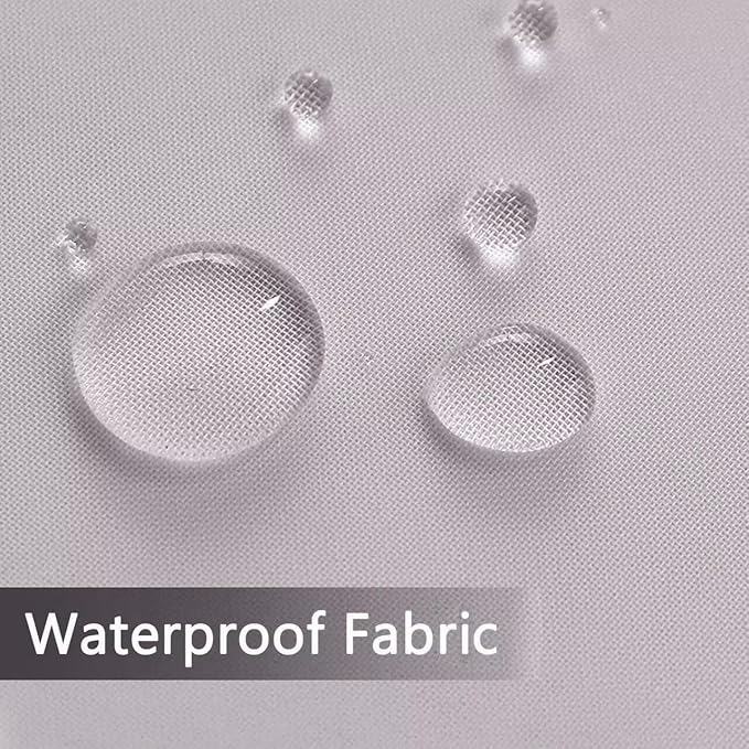 SpaceDresser Waterproof Outdoor Sheer Curtains for Patio - 2 Panels Rod Pocket Indoor Voile Sheer Curtain for Living Room,52W x 84L inch, Silver Grey