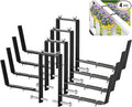 Adnee Set of 4 Double Sided Planter Box Brackets-Adjustable Window Boxes Flower Brackets-Railing Planters Box Brackets for Garden Balcony Window Fence Stairs