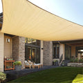 LOVE STORY Custom Size 15'x15' Sand Sun Shade Sail Rectangle UV Block Canopy Patio Sail Sunshades Fabric for Outdoor Garden Carport (We Make Custom Size)
