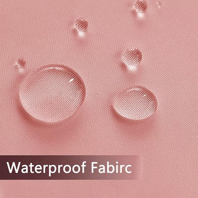SpaceDresser Waterproof Outdoor Sheer Curtains for Patio - 2 Panels Rod Pocket Indoor Voile Sheer Curtain for Living Room,100W x 108L inch, Blush