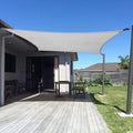 SUNNY GUARD Sun Shade Sail 7' X 13' Rectangle Silver Grey UV Block Sunshade for Backyard Yard Deck Patio Garden Outdoor Activities and Facility(We Make Custom Size)